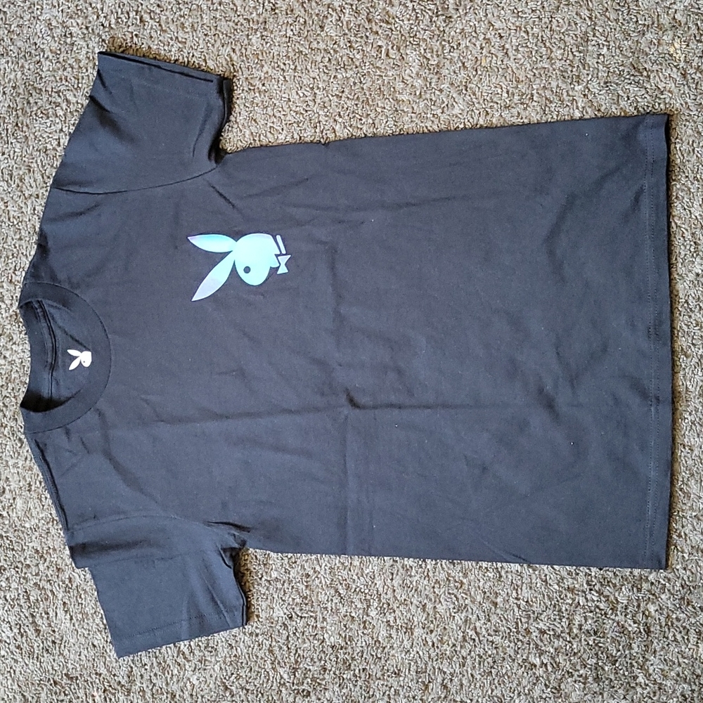 Playboy t shirt black size Small